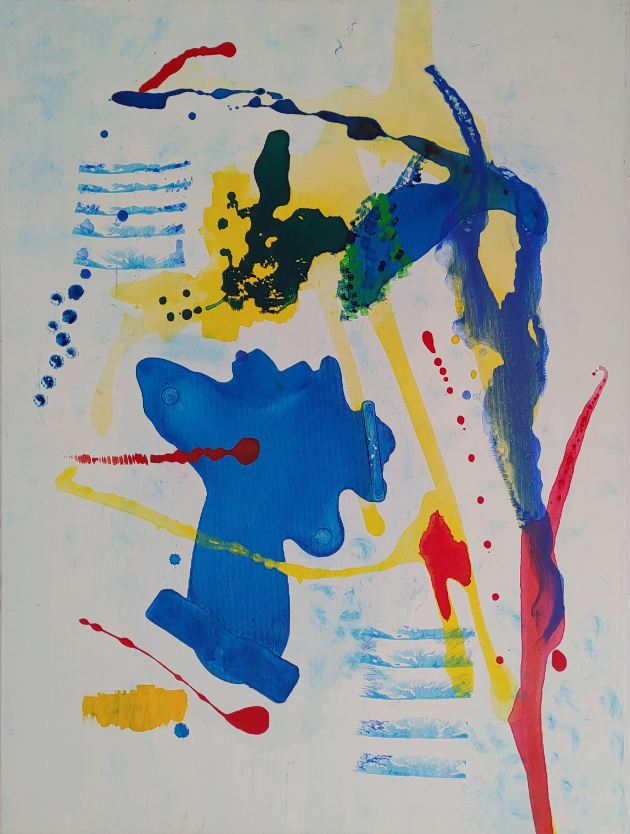 o.T., Acryl auf Leinen, 80 x 60 cm
