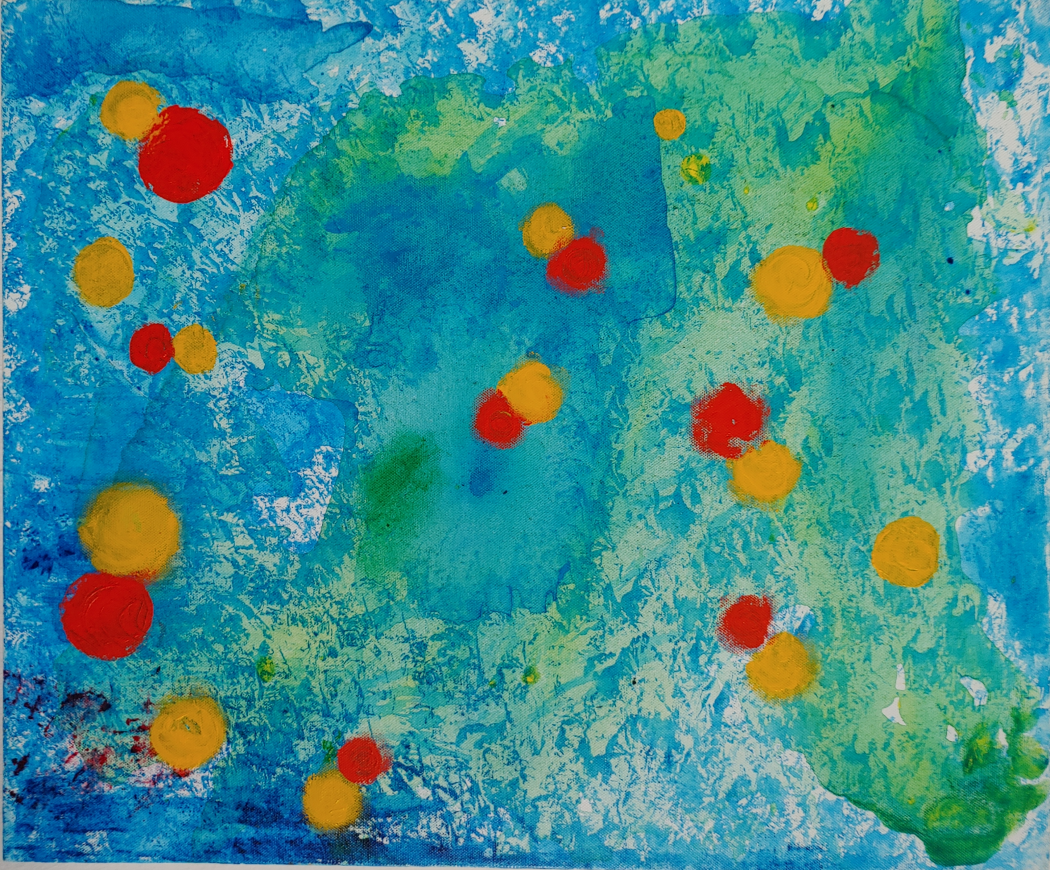 Fröhliche Momente, Acryl auf Leinen, 50 x 60 cm