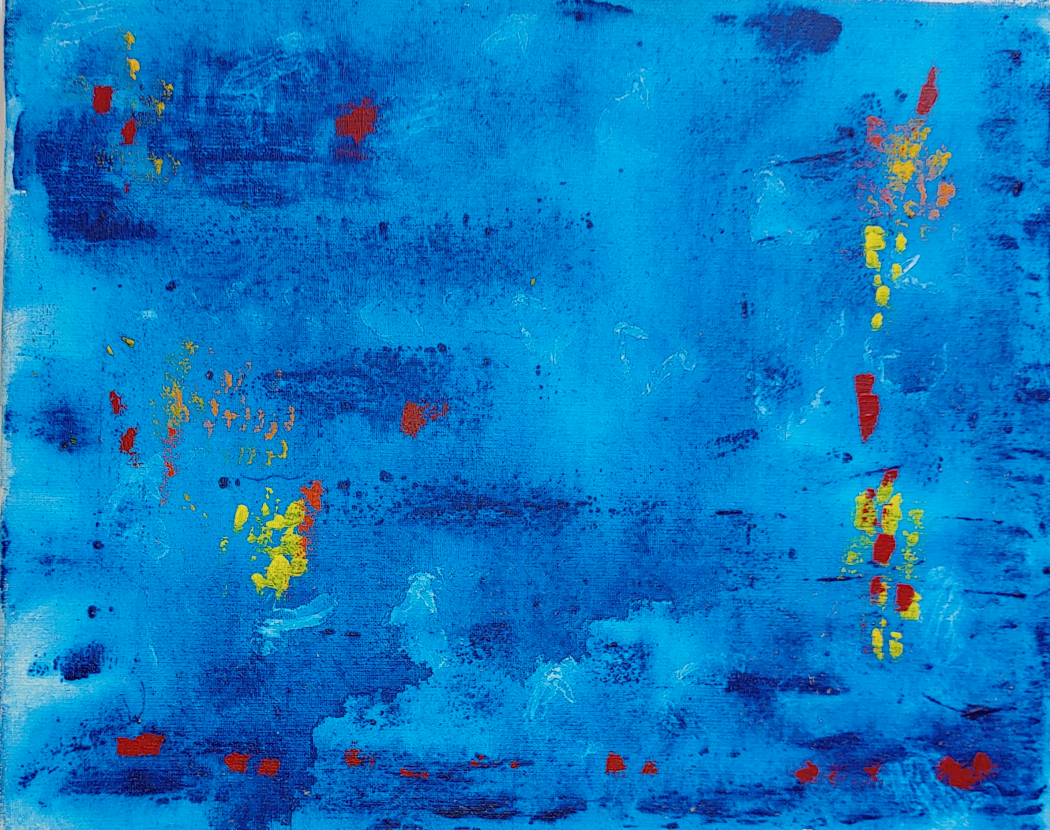 o.T., Acryl auf Nessel, 24 x 30 cm