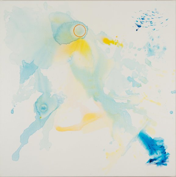 In der Stille, 2008, Acryl auf Nessel, 100 x 100 cm